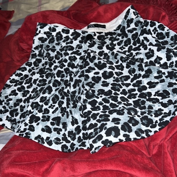 ZARA Leopard print Skort L - Picture 4 of 11